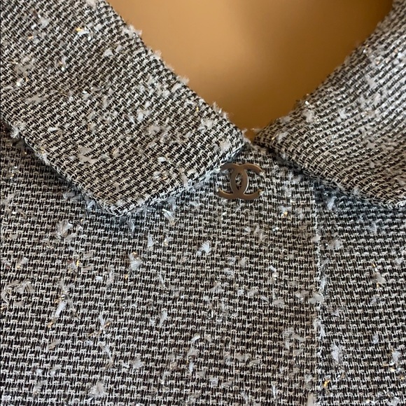 Chanel silver cropped jacket Size 38/US 6 - Picture 3 of 8